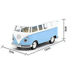Машинка Volkswagen T1. Модель автомобіля Volkswagen Transporter T1 13х5х4 см, фото 6