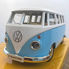 Машинка Volkswagen T1. Модель автомобіля Volkswagen Transporter T1 13х5х4 см, фото 3