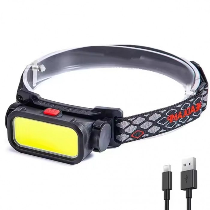 Налобний ліхтар із червоним і білим світлом BL-008 USB 4 режими, фото 1