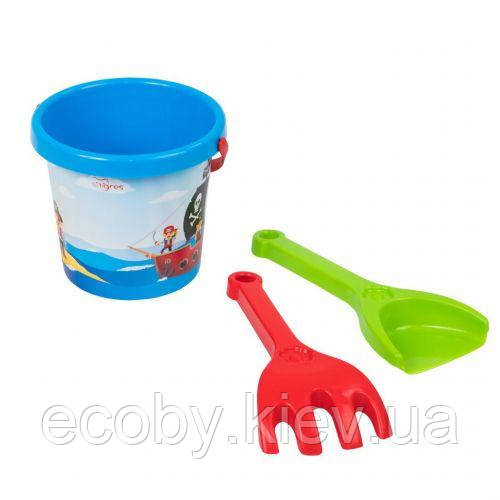 Пісочний набір, 3 елементи, синій, фото 1