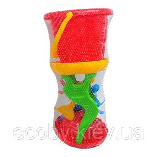 Пісочний набір — млин, відро, аксесуари (червоний), фото 1