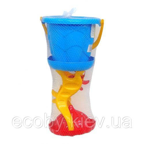 Пісочний набір — млин, відро, аксесуари (синій), фото 1