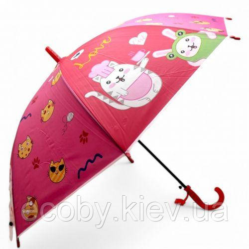 Парасолька, висота — 66 см: діаметр купола — 77 см (червоний), фото 1