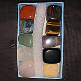 Набір з десяти натуральних каменів RESTEQ — напівдорогоцінні кристали з енергетичним впливом для дому, медитації та подарунка, фото 8