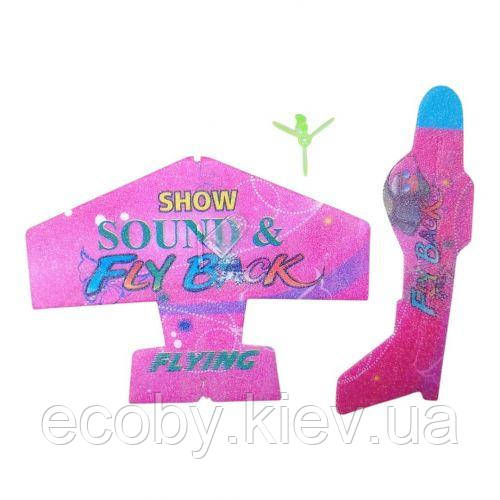 Іграшковий літачок, пінопласт (рожевий), фото 1