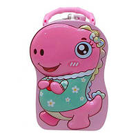 Скарбничка дитяча, металева "Диново-сумочка" (рожевий)