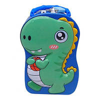 Скарбничка дитяча, металева "Дино-сумочка" (блакитний)