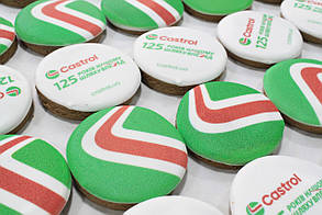 Круглий імбирний пряник з логотипом Коло 5 см