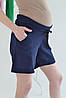 Шорти для вагітних муслін жатка Sofa темно-сині (розміри: 42-56), фото 4