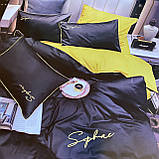 Плуторна сатинова постільна білизна високої якості, розмір півтораспальний, фото 2
