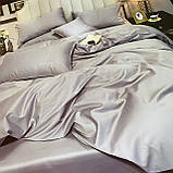 Готовий комплект сатинової постільної білизни високої якості Євро розміру, фото 3