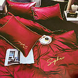 Готовий двоспальний комплект сатинової постільної білизни високої якості Розмір 2.0, фото 3