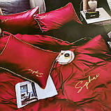 Готовий двоспальний комплект сатинової постільної білизни високої якості Розмір 2.0, фото 2