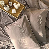 Готовий двоспальний комплект сатинової постільної білизни високої якості Розмір 2.0, фото 3