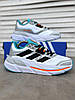 Чоловічі кросівки Adidas Adistar White blue на літо Адідас білі з блакитним яскраві сітка текстиль дихаючі легкі для чоловіків, фото 3