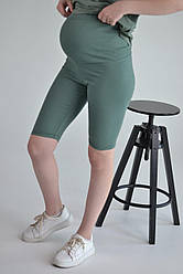 Велосипедки для вагітних бавовняний трикотаж рубчик Jekky олива (розміри: 42-56)