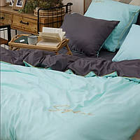 Готовий комплект сатинової постільної білизни високої якості Євро розміру