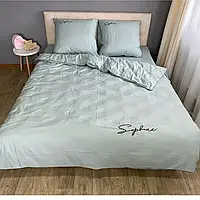 Плуторна сатинова постільна білизна високої якості, розмір півтораспальний