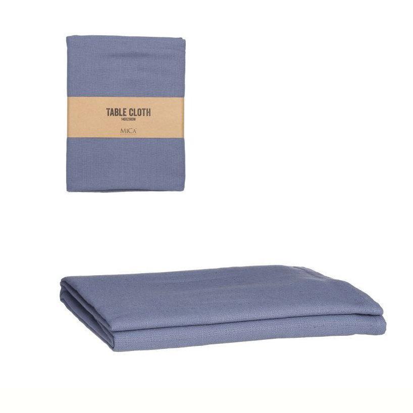 Скатертина з бавовни однотонна в синьому кольорі прямокутної форми Villia Edelman, фото 1