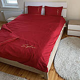 Готовий двоспальний комплект сатинової постільної білизни високої якості Розмір 2.0, фото 2