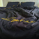 Плуторна сатинова постільна білизна високої якості, розмір півтораспальний, фото 2