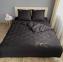 Плуторна сатинова постільна білизна високої якості, розмір півтораспальний