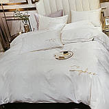 Готовий комплект сатинової постільної білизни високої якості Євро розміру, фото 9