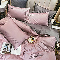 Готовий комплект сатинової постільної білизни високої якості Євро розміру