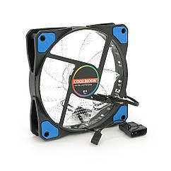 Кулер корпусний 12025 DC sleeve fan 3pin + 4pin - 120*120*25 мм, 12V, 1100 об/хв, Blue