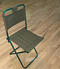Стільчик складаний зі спинкою, посилений, брезент (бавовна 100%)