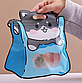 Пакет подарунковий дитячий з ручкою собака в блакитній сумці фігурний для солодощів із зіп застібкою zip 25х26х5 см, фото 3