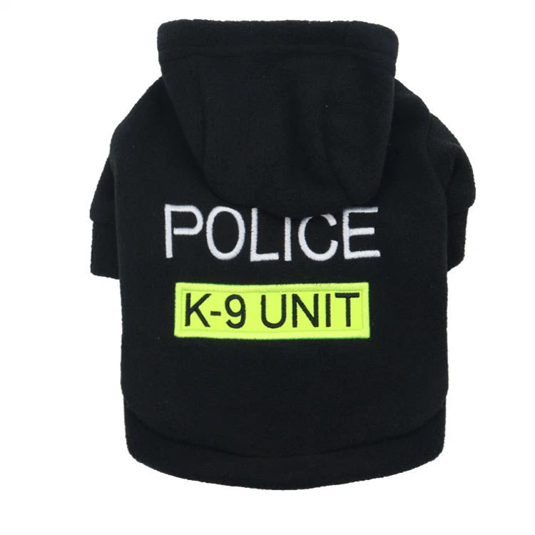 Толстовка для собак на липучці Pet Style "Polis" Чорна XS