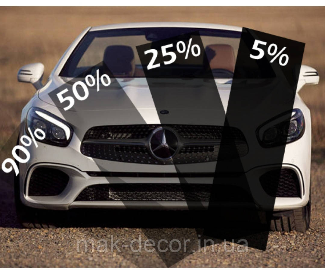Плівка для тонування скла авто, затемнення 50%, 75%, 85%, 95 %