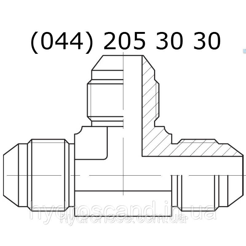 Т-образный соединительный фитинг, JIC, 7603 - фото 3 - id-p732254