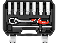 Ключі для кріплення амортизаторів з нарізною тріскачкою, 19 предметів YATO YT-06282, фото 2
