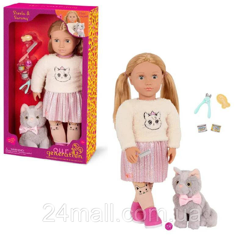 Лялька Our Generation Шила з кошеням Семмі та аксесуарами 46см