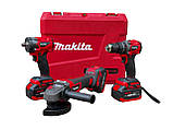 Набір 3в1 АКБ Макіта 36V Безщітковий (Гайковерт Makita DWT 301, болгарка Makita DGA 511, шуруповерт Makita DWT 485), фото 7