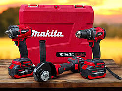 Набір 3в1 АКБ Макіта 36V Безщітковий (Гайковерт Makita DWT 301, болгарка Makita DGA 511, шуруповерт Makita DWT 485)