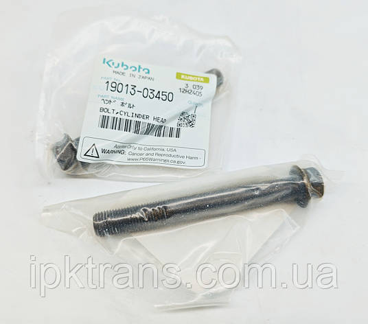 Болт ГБЦ, головки блока двигуна Kubota V2203, V2403 № 19013-03450, 1901303450, фото 1