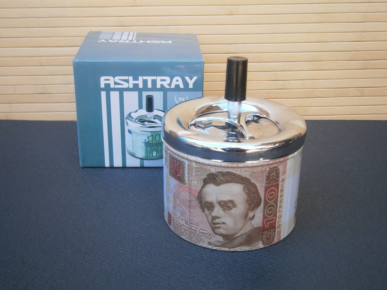 Попільничка бездимна металева Ashtray "Сто гривень"