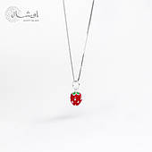 Дитяча срібна підвіска, ланцюжок на шию з кулоном "Полуниця" — срібло 925 проби EGYPT SILVER