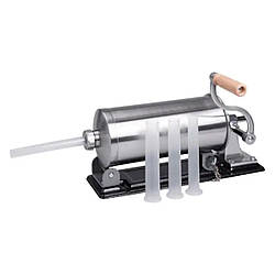 Шприц для ковбаси ручний 2 л горизонтальний ковбасний шприц для фаршу 4 насадки 16788-3