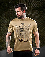 Тактична потовідвідна футболка Oblivion койот, армійська літня футболка Ares койот