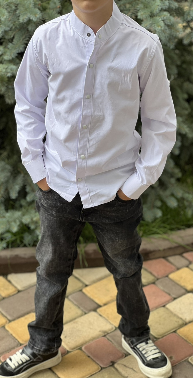 Сорочка з довгим рукавом на ґудзиках для хлопчиків 3/8 років; Гурт, фото 1