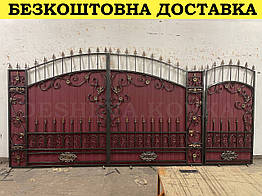 Ковані ворота з хвірткою