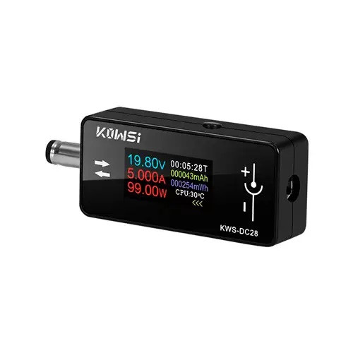 Тестер струму напруги потужності енергії 4-30В 0-12А, 5.5x2.5мм, KWS-DC28, фото 1