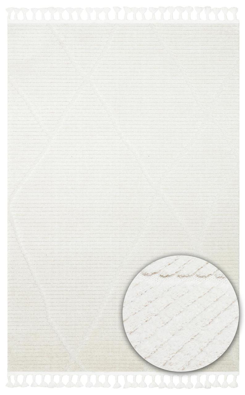 Килим Terazzo TRZ 07 White білий прямокутний 80*150 см