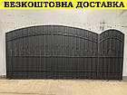 Ковані ворота з профнастилом і кованими елементами, фото 4