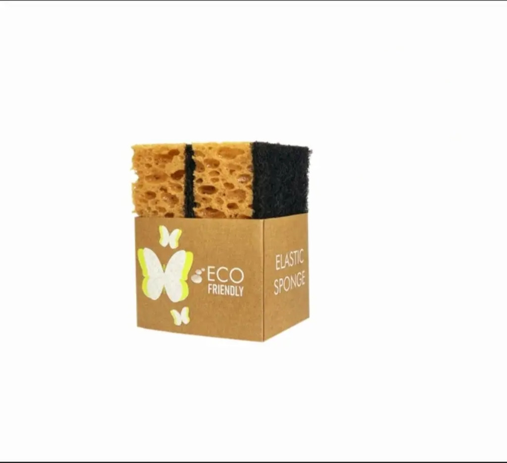 Еко губка для миття посуду: еластична губка кухонна «ELASTIC SPONGE», 2 од..
