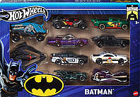 Хот Вілс Набір машинок 10 шт Бетмен в масштабі 1:64 Hot Wheels Toy Cars 10-Pack of Batman HVX26